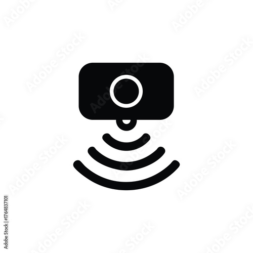 Ultrasonic Sensor Icon Vector Isolated on White Background