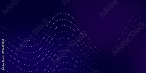 Purple background with many glowing particles. wave glow design simple art good nice