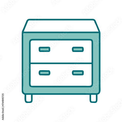 Small Drawer Cabinet Icon for Web and Graphic Design
