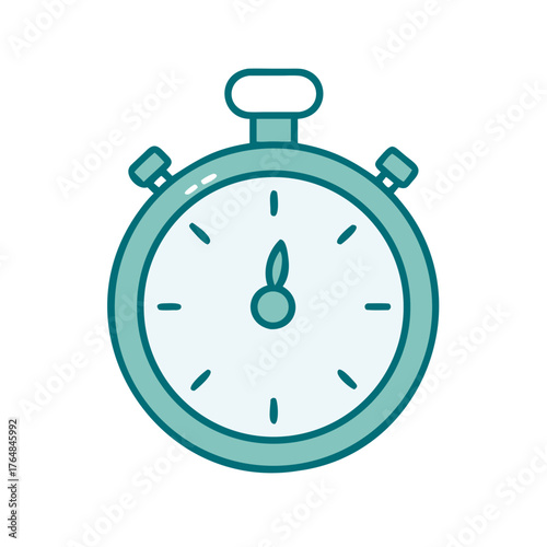 Stopwatch with Top Button Icon for Web and Graphic Design