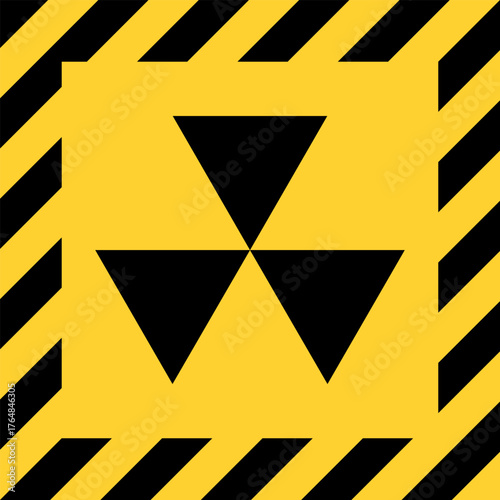 Fallout Shelter Sign. Nuclear bomb shelter sign. Fallout Shelter Road Sign. Vector illustration