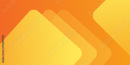 Abstract orange and yellow geometric background. Dynamic shapes composition. Cool background design for posters. Vector illustration