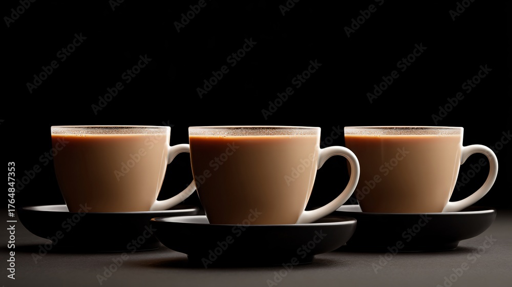 Obraz premium Indian chai served in Japanese minimalist teacups