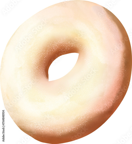 Ilustração aquarela de rosquinha