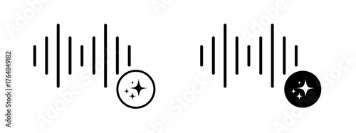 AI Voice Icon. Artificial intelligence generate symbol