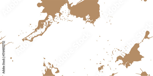 Grunge paint and ink splatter textures create an artistic, dirty design illustration