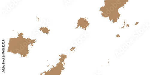 Abstract grunge vector illustration of an old, colourful Europe map on a textured paper background