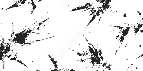 Black grunge ink splatter texture drop vector illustration design element