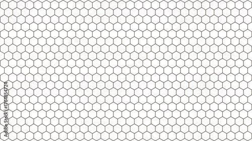 Seamless honeycomb pattern repeating hexagon grid vector background for wallpaper and textile design