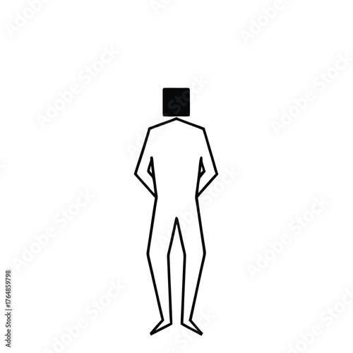 Minimal Cube Head Figure