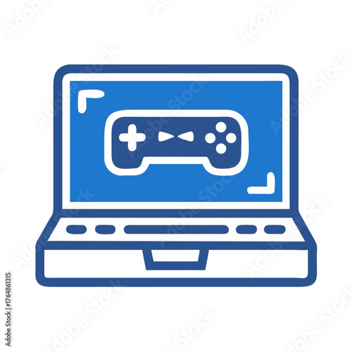 Gaming Laptop for gamers, Illustration vector in transparent background