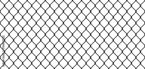 Wire metal mesh pattern. Grid fence texture with iron bars. Lattice isolating hazardous areas.