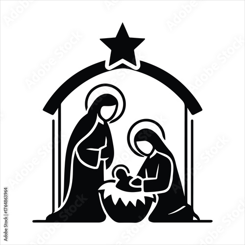 Guiding Star Nativity SVG