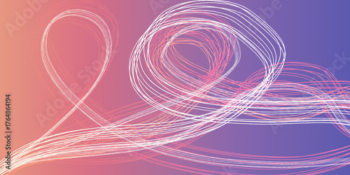 Flowing Light Trails on Warm Gradient Background