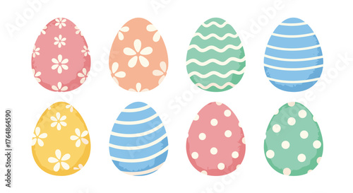 Colorful Easter Eggs Collection - Festive Holiday Decorations.