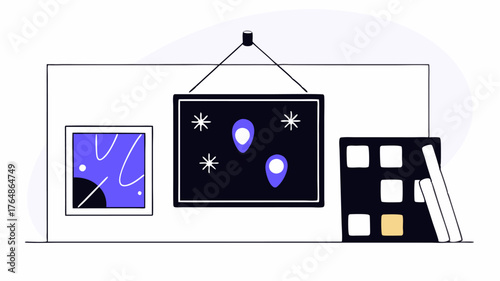 A depiction of a childs artwork displayed on a wall showcasing creativity and selfexpression signifying the importance of fostering individual talents and emotions.