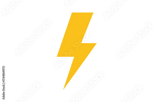 Free Download A bright yellow lightning bolt symbol, representing power, energy, or speed, sharply stands out against a deep forest transparent background. background removed - GFXLoad