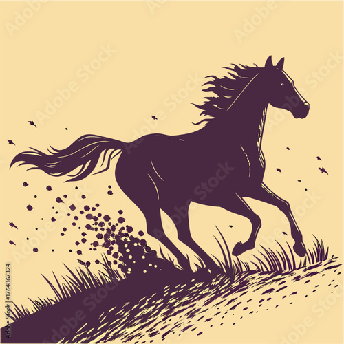 horse silhouette vector