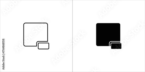 Vector art of copy file icons in outline and solid style
