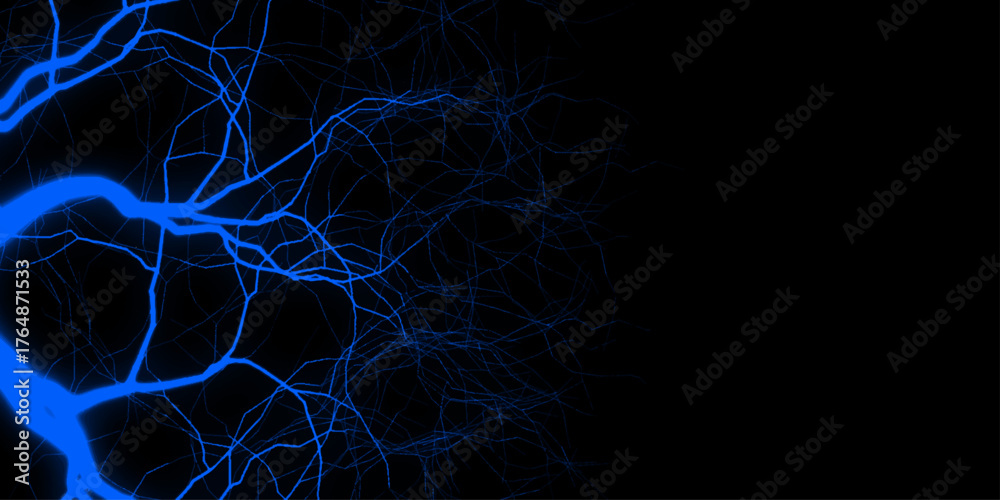 Abstract texture background in natural patterned. Intense electric bolts crackle across a stark. Glowing wavy lines template Color lightning concept in the dark energy magic abstract background.