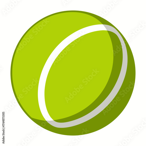 Tennis ball cartoon object on a white background vector illustration