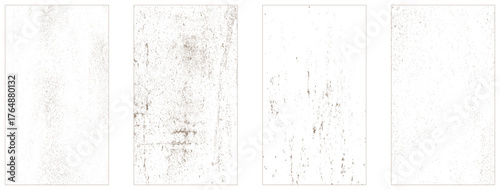 Collection of  grunge dust. Grunge overlay textures with dust grain isolated on white background. Set of vector 