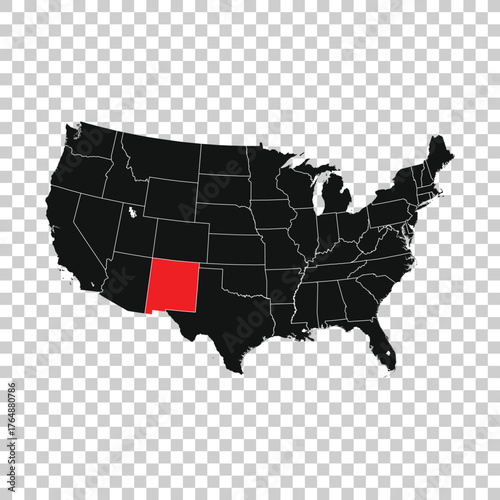 vector of New Mexico map