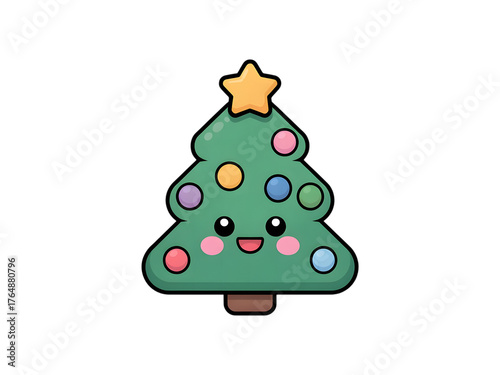 Wallpaper Mural Cute Christmas Tree Torontodigital.ca