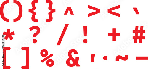 Math Symbols Icons Set