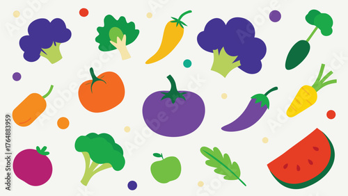 Vibrant flat illustration showcasing a diverse assortment of people in a community setting