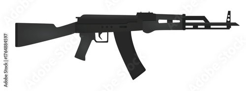 Black arm rifle. vector illustration	
