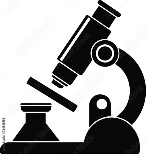 Microscope illustration a powerful scientific instrument used for magnifying small objects in laboratories and research