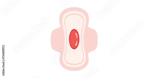 Absorbent sanitary pad for feminine hygiene and protection.