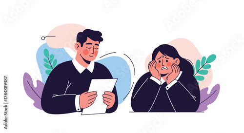 Therapist and patient in a counseling session.