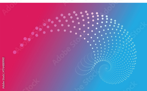 Abstract Swirling Dot Pattern on a Gradient Background