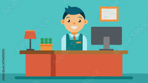 A desk with a friendly receptionist ready to greet visitors and answer any questions.