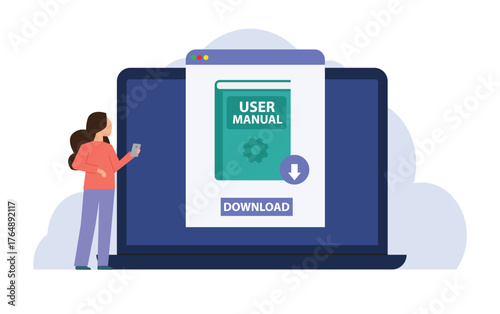 User Manual download vector concept