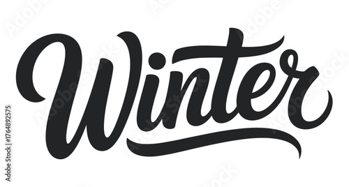 Stylish Winter Word Art with Bold Lettering and Seasonal Appeal, typography