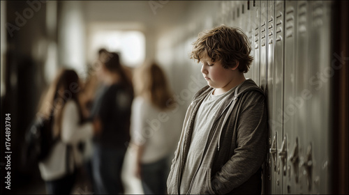 Nachdenklicher Junge in der Schule – Einsamkeit und Ausgrenzung unter Schülern