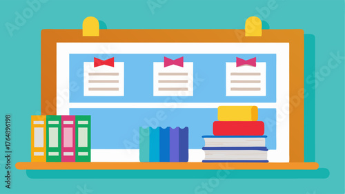 A bulletin board displaying upcoming library events.