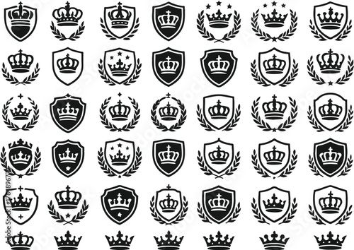 Pixel Perfect Crown UI/UX Icon Set - Ranking, Achievement, and Game Progress Vector Elements