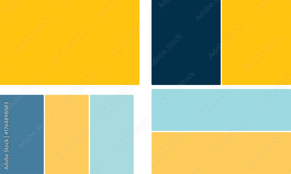 Fototapeta premium Simple and effective layout grid templates for balanced graphic compositions