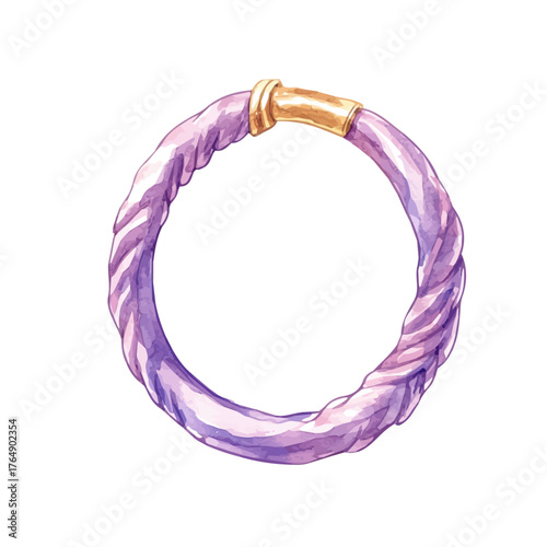 Nose Ring, watercolor clipart vector, isolated on a white background.