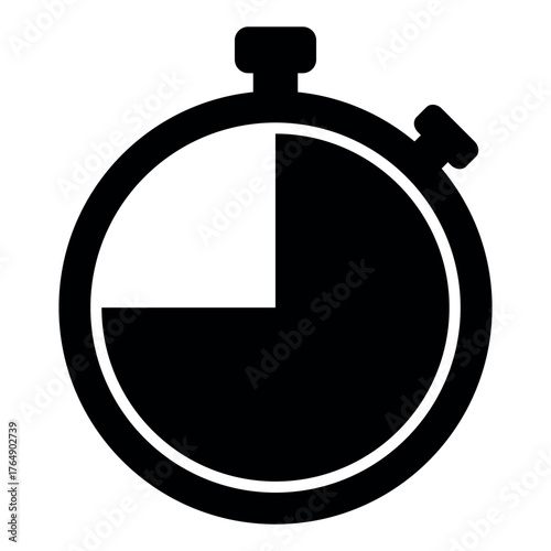 Stopwatch Icon – Vector Time Timer Symbol