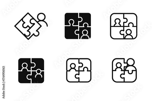 Creative Learning Logos. Teachers integrating social-emotional learning in classrooms. Set Logo of Teachers integrating social-emotional learning in