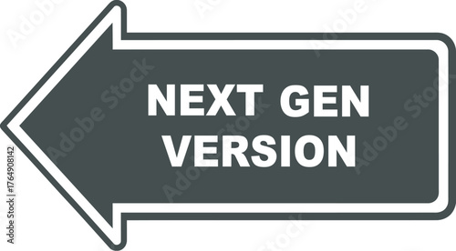 Next gen version arrow design vector illustration