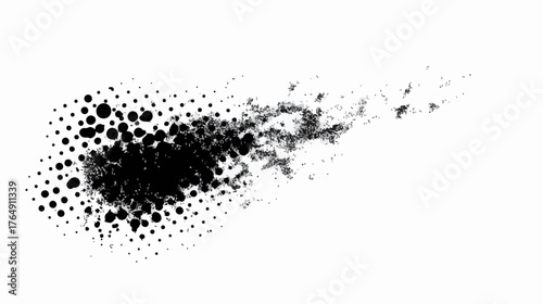 흑백 점묘 기법과 거친 질감을 사용하여 표현한 추상적인 벡터 일러스트레이션은 독특한 시각적 효과를 냅니다.