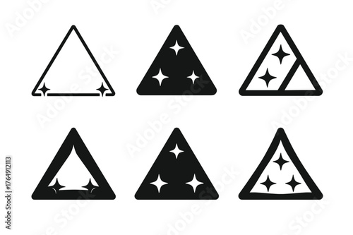 Free Download Summer Triangle Logos. Summer triangle. Set Logo of Summer triangle: Vega?Deneb?Altair asterism. harmonious logo variations of the same emblematic concept, - GFXLoad