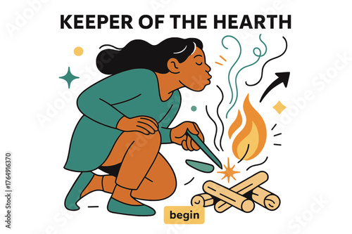 First Ember Spark. Keeper of the Hearth ? First Ember. A steel and flint kiss with a tiny spark; thin lines trace the ember?s breath into kindling. Tag reads