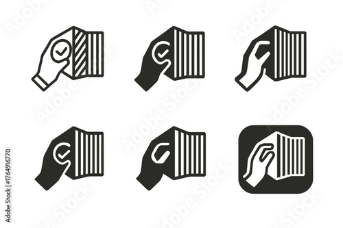 Air Filter Logo Variations. Checking air filters. Set Logo of Checking air filters: dirty vs clean pleated filter comparison. harmonious logo variations of the
